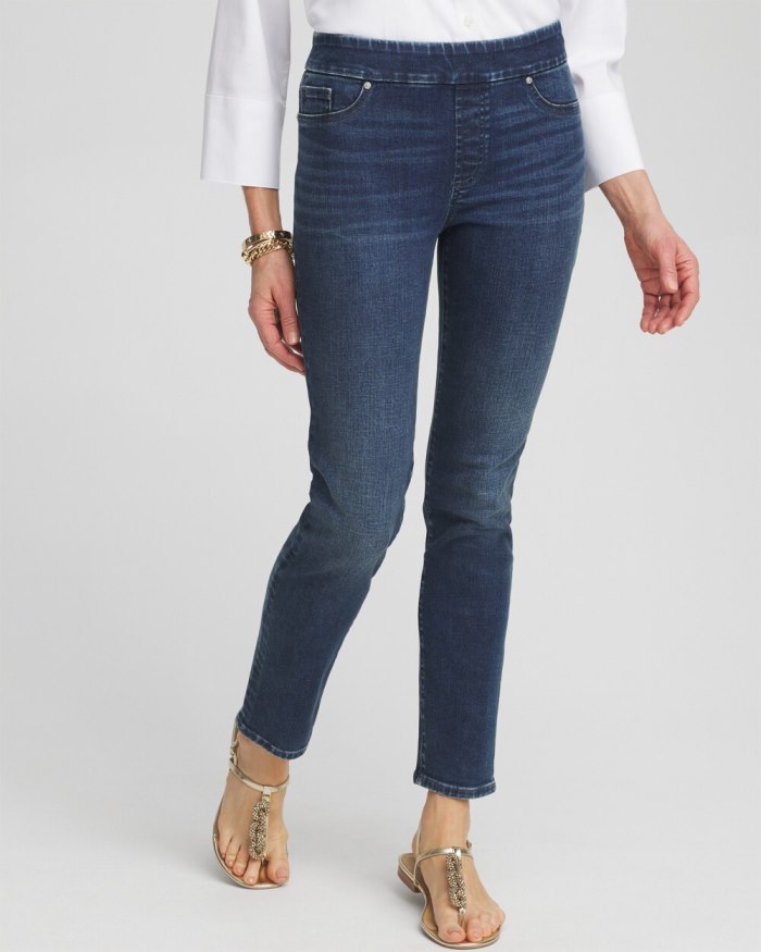 Chicos Pull-On Ankle Jeggings - Inverness Indigo Chicos Pull-On Ankle Jeggings - Inverness Indigo