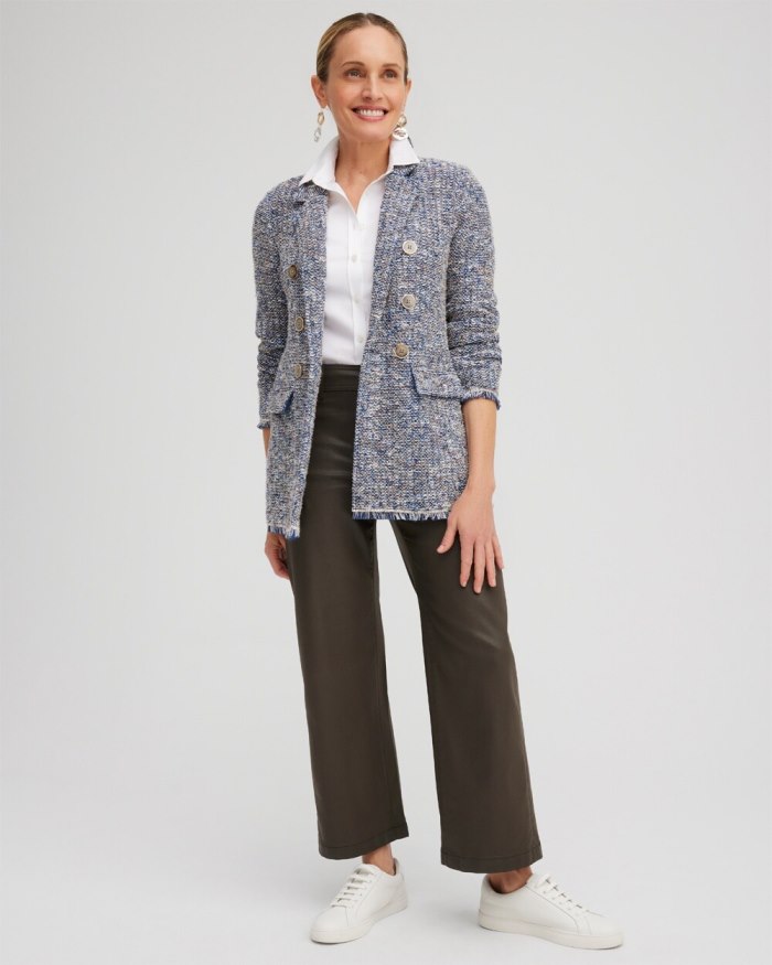 Chicos Tweed Blazer - Denim Chicos Tweed Blazer - Denim