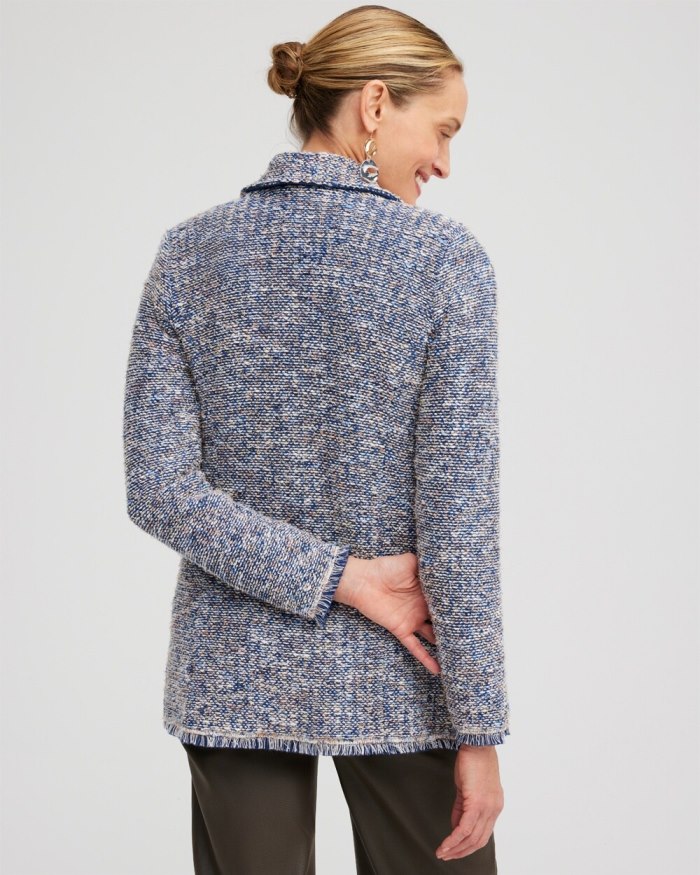 Chicos Tweed Blazer - Denim Chicos Tweed Blazer - Denim