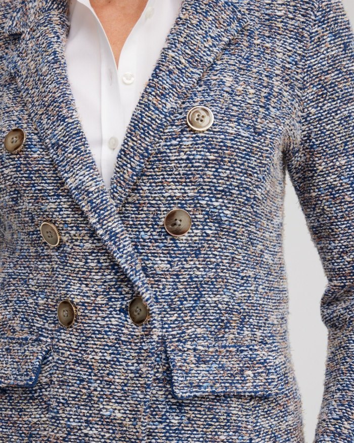 Chicos Tweed Blazer - Denim Chicos Tweed Blazer - Denim