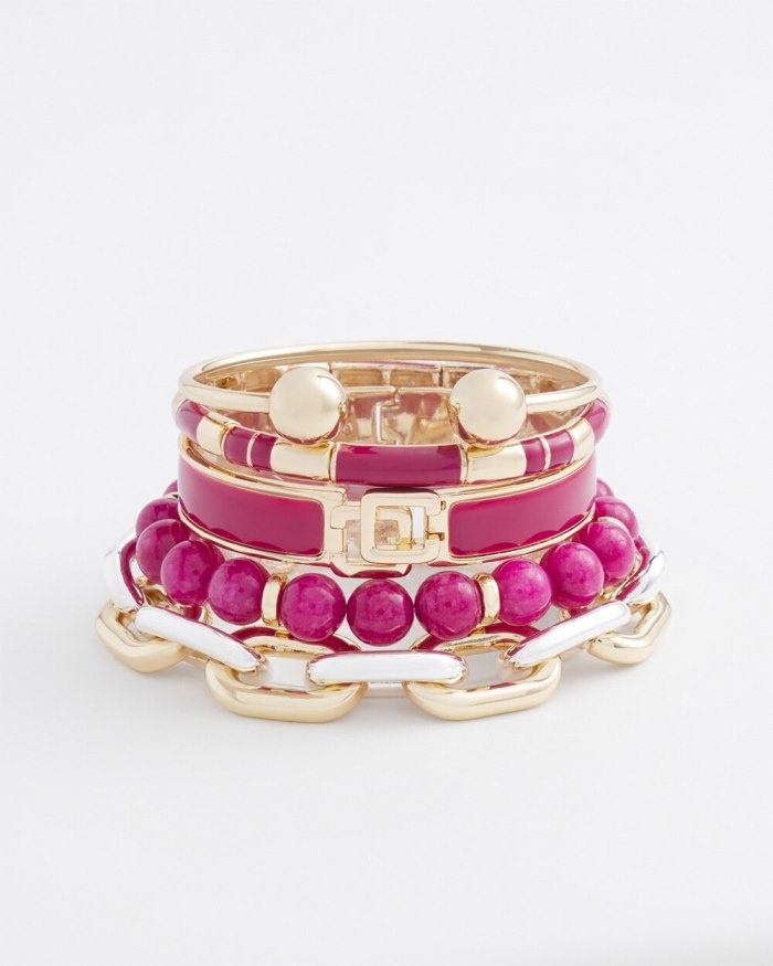 Chicos Magenta Chico's Click Bangle - Magenta Rose Chicos Magenta Chico's Click Bangle - Magenta Rose