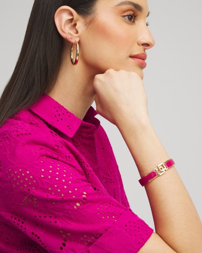 Chicos Magenta Chico's Click Bangle - Magenta Rose Chicos Magenta Chico's Click Bangle - Magenta Rose