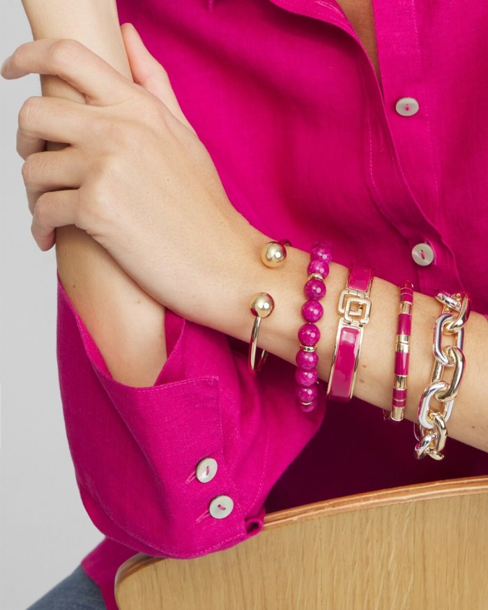 Chicos Magenta Chico's Click Bangle - Magenta Rose Chicos Magenta Chico's Click Bangle - Magenta Rose