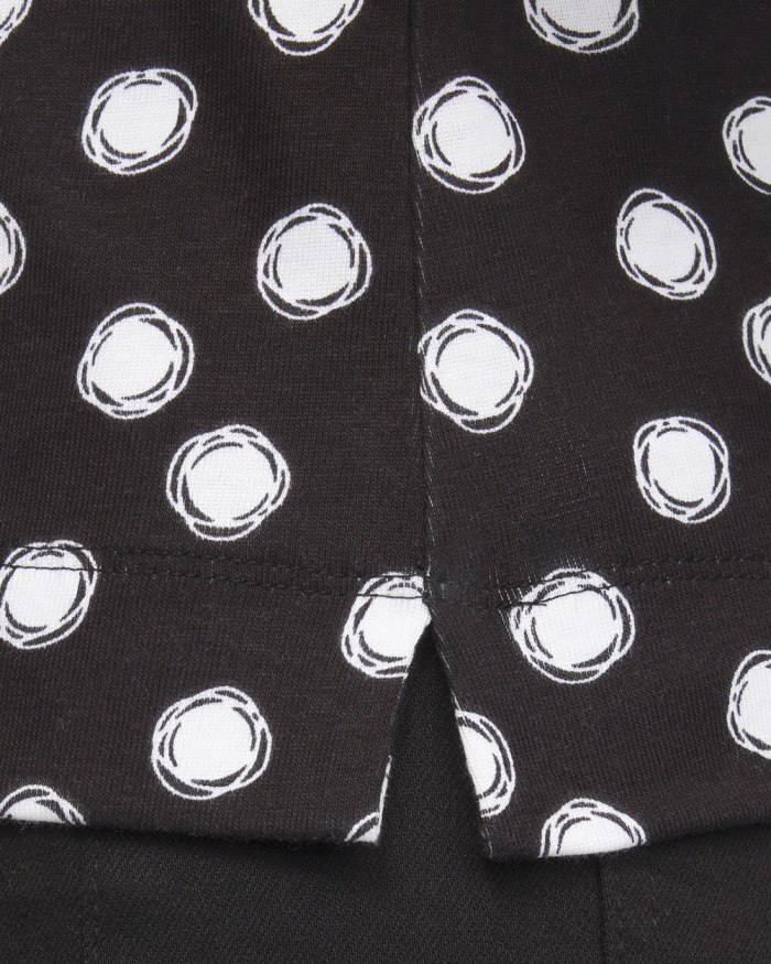 Chicos Polka Dot Everyday Elbow Sleeve Tee - Black Chicos Polka Dot Everyday Elbow Sleeve Tee - Black