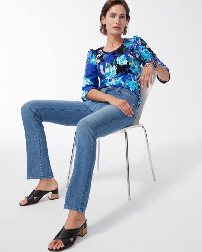 Chicos Girlfriend Jeans - Mill Street Indigo Chicos Girlfriend Jeans - Mill Street Indigo
