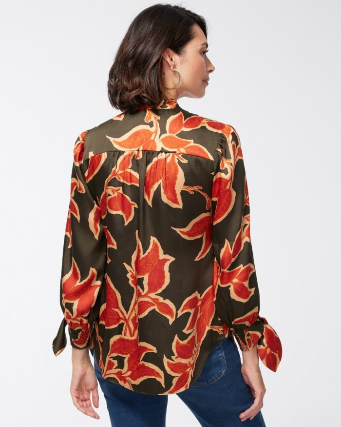 Chicos Vine Print Shirt - Primordial Forest Chicos Vine Print Shirt - Primordial Forest
