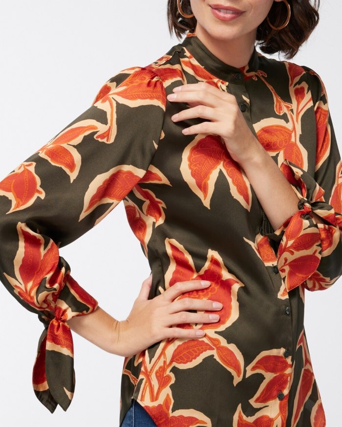 Chicos Vine Print Shirt - Primordial Forest Chicos Vine Print Shirt - Primordial Forest
