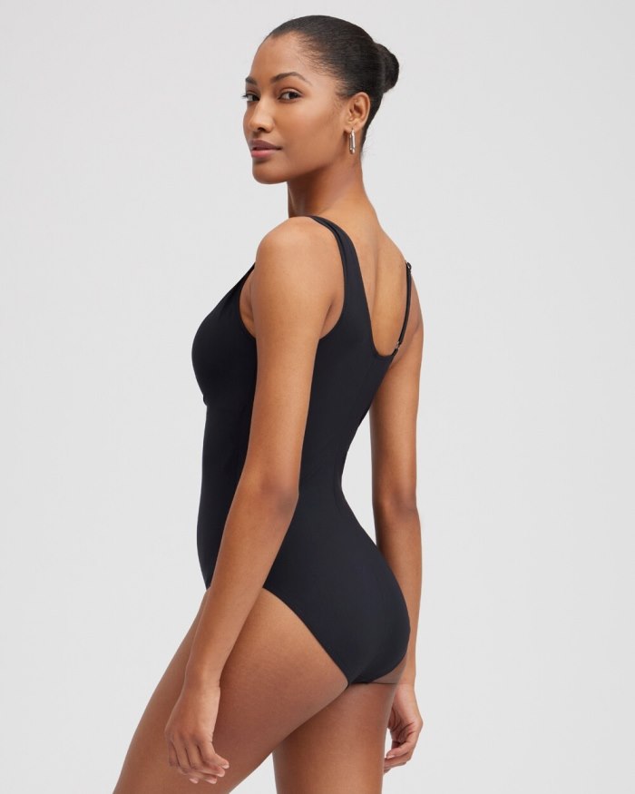 Chicos Magicsuit Cascade Lexi One Piece Swimsuit - Navy Chicos Magicsuit Cascade Lexi One Piece Swimsuit - Navy