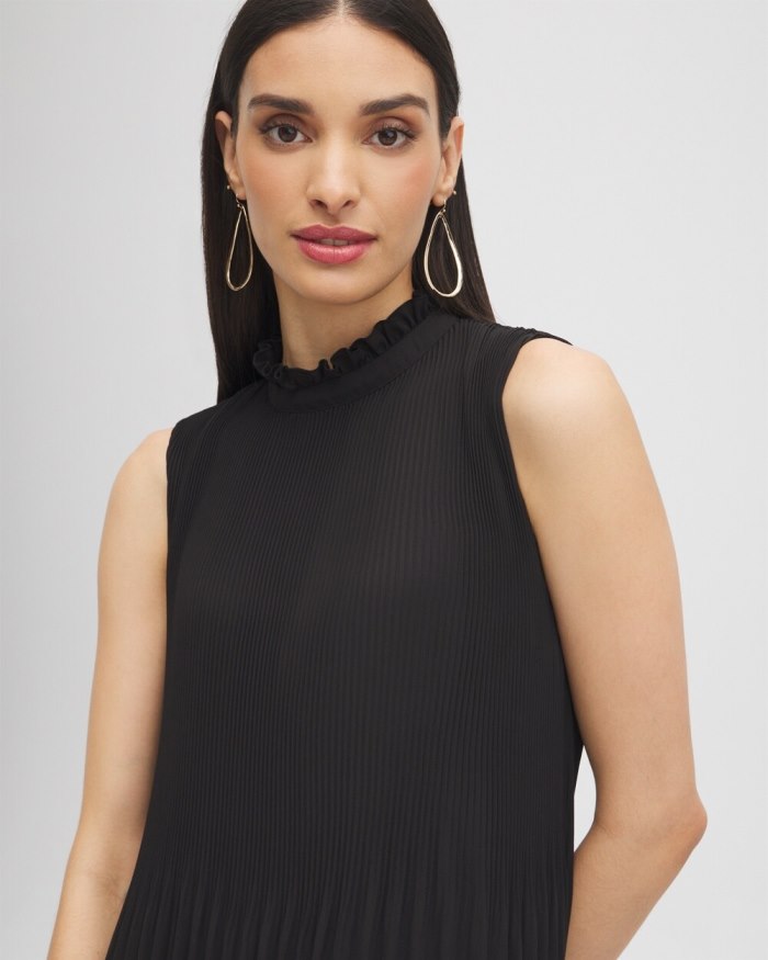Chicos Black Label Pleat Dress - Black Chicos Black Label Pleat Dress - Black