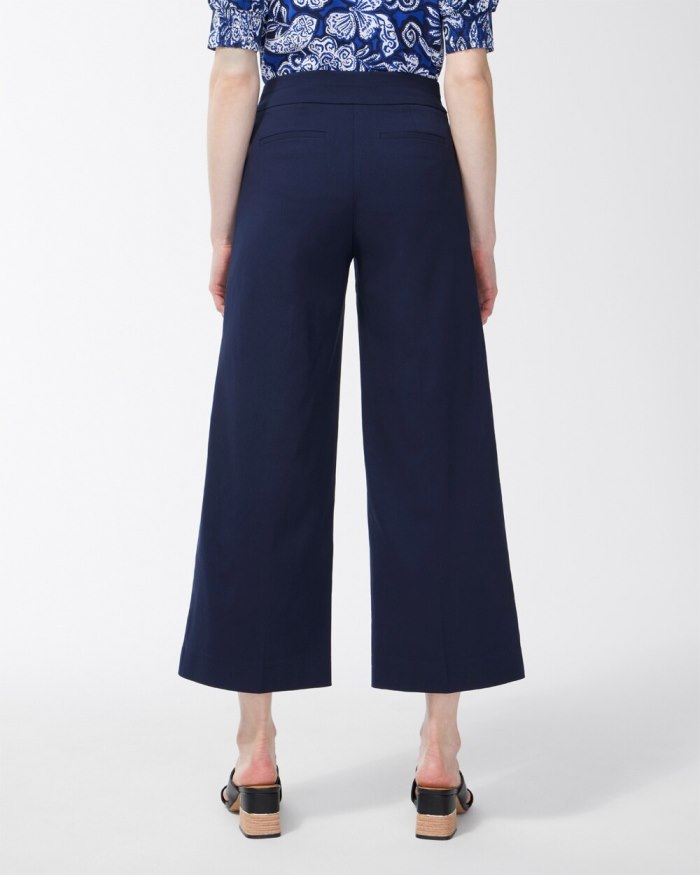 Chicos Brigitte Wide Leg Cropped Pants - Sycamore Chicos Brigitte Wide Leg Cropped Pants - Sycamore