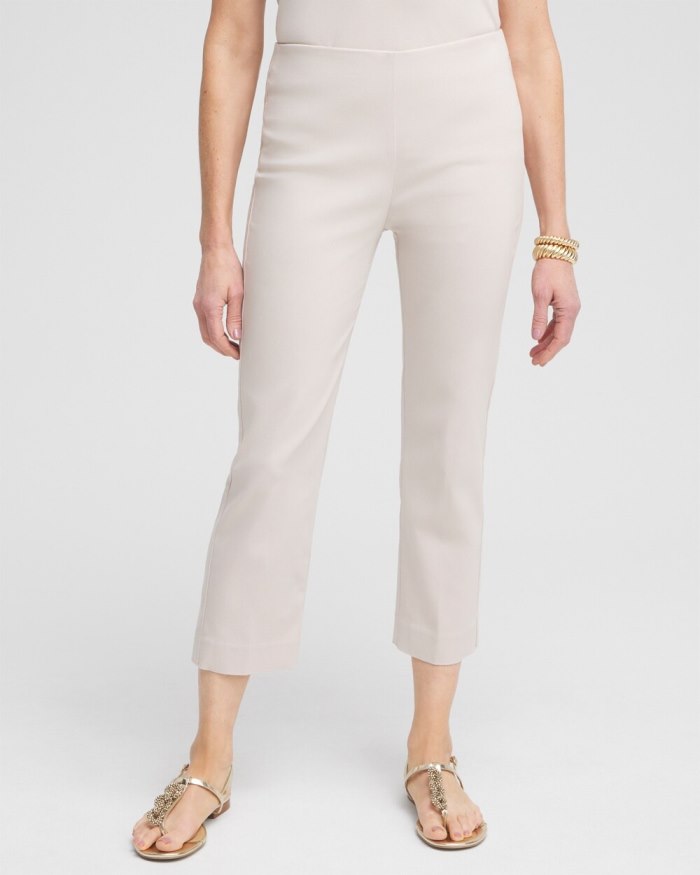 Chicos Juliet Straight Cropped Pants - Smokey Taupe Chicos Juliet Straight Cropped Pants - Smokey Taupe