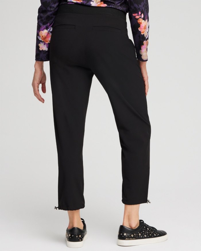 Chicos Zenergy UPF Neema Bungee Cropped Pants - Black Chicos Zenergy UPF Neema Bungee Cropped Pants - Black