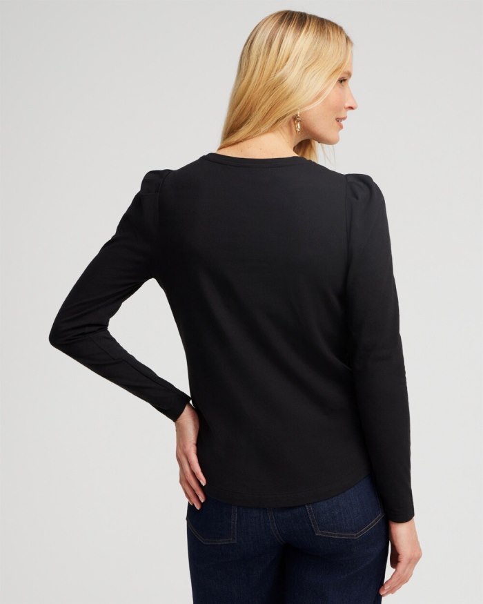 Chicos Black Embellished Top - Black Chicos Black Embellished Top - Black