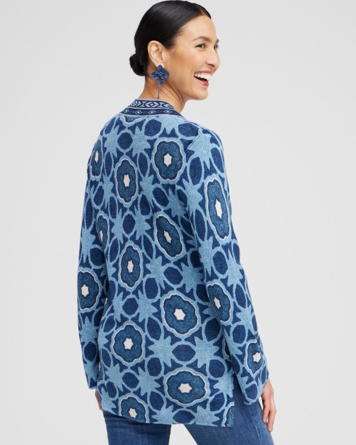 Chicos Spun Rayon Double Knit Cardigan - Classic Navy Chicos Spun Rayon Double Knit Cardigan - Classic Navy