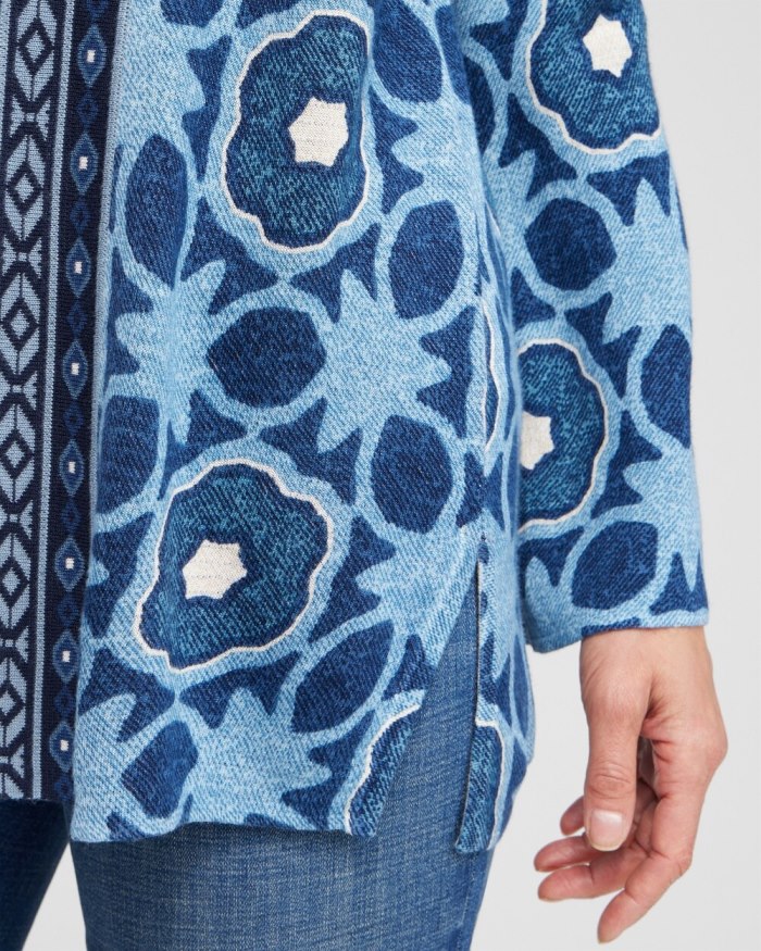 Chicos Spun Rayon Double Knit Cardigan - Classic Navy Chicos Spun Rayon Double Knit Cardigan - Classic Navy