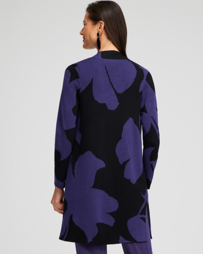 Chicos Travelers Collection Sweater Cardigan - Midnight Violet Chicos Travelers Collection Sweater Cardigan - Midnight Violet