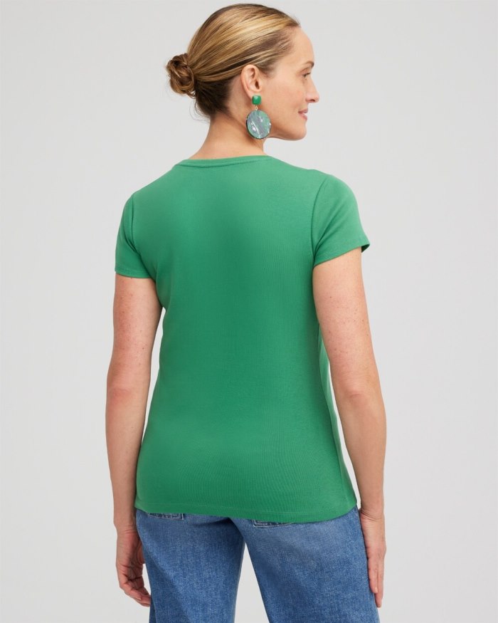 Chicos Cap Sleeve Tee - Twisted Ivy Chicos Cap Sleeve Tee - Twisted Ivy