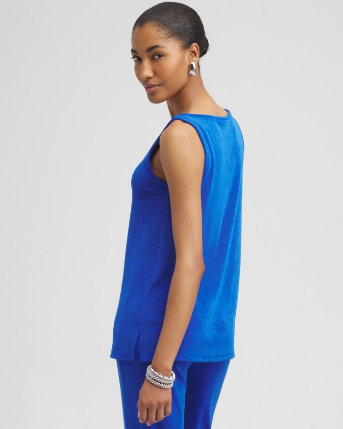Chicos Travelers Side Slit Tank - Purple Nightshade Chicos Travelers Side Slit Tank - Purple Nightshade