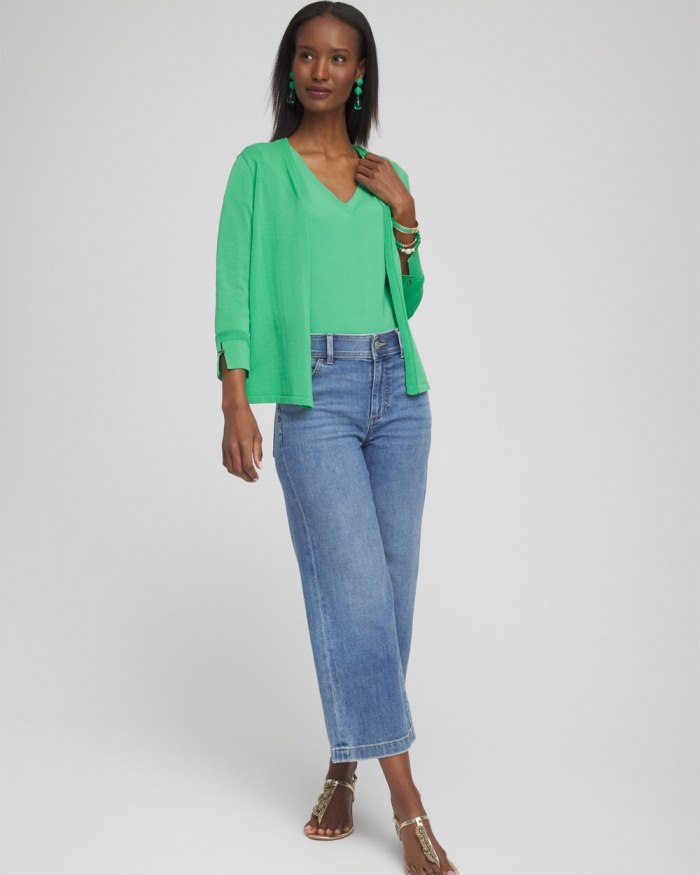 Chicos V-neck Perfect Tee - GRASSY GREEN Chicos V-neck Perfect Tee - GRASSY GREEN