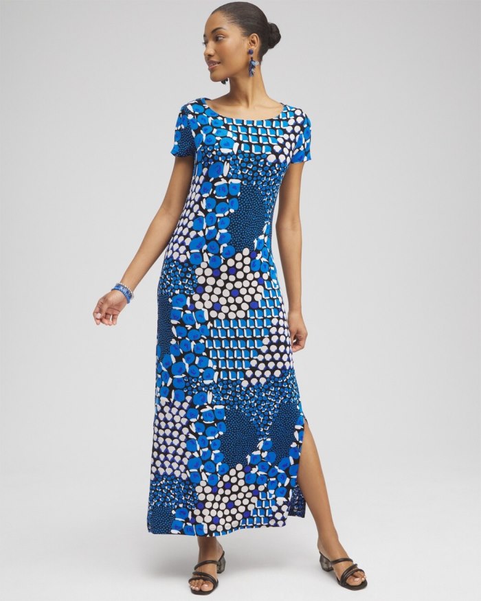 Chicos Travelers Classic Dots Maxi Dress - Intense Azure Chicos Travelers Classic Dots Maxi Dress - Intense Azure