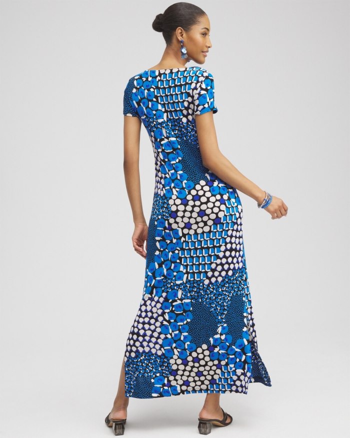 Chicos Travelers Classic Dots Maxi Dress - Intense Azure Chicos Travelers Classic Dots Maxi Dress - Intense Azure