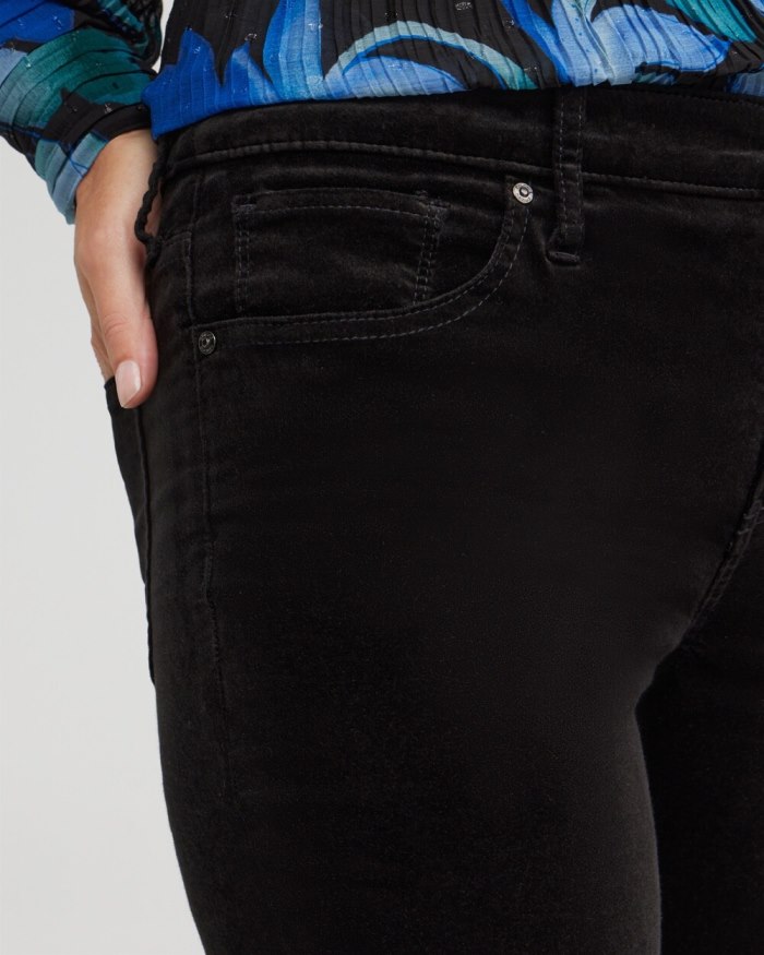Chicos Girlfriend Velveteen Flare Jeans - Black Chicos Girlfriend Velveteen Flare Jeans - Black