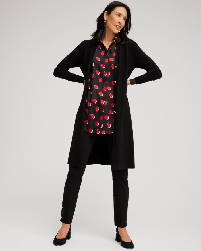 Chicos Cashmere Blend Duster Cardigan - Black Chicos Cashmere Blend Duster Cardigan - Black