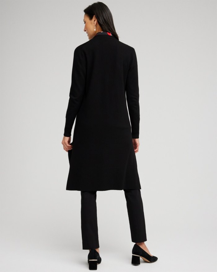 Chicos Cashmere Blend Duster Cardigan - Black Chicos Cashmere Blend Duster Cardigan - Black