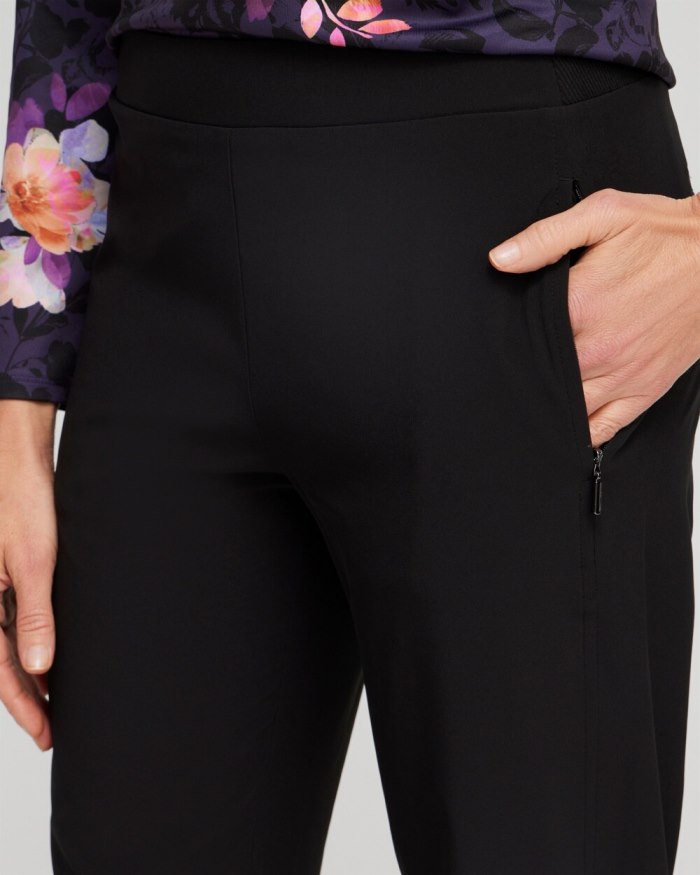 Chicos Zenergy UPF Neema Bungee Cropped Pants - PINK BROMELIAD Chicos Zenergy UPF Neema Bungee Cropped Pants - PINK BROMELIAD