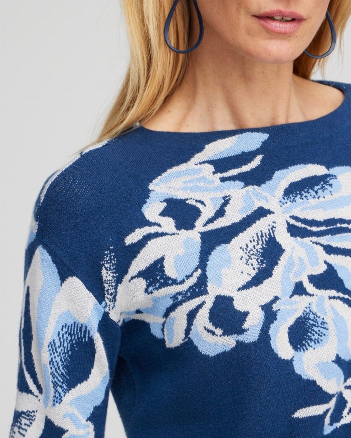 Chicos Zenergy Luxe Cashmere Blend Top - Azores Blue Chicos Zenergy Luxe Cashmere Blend Top - Azores Blue