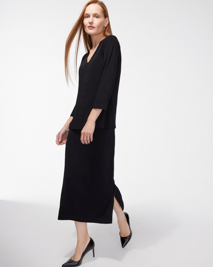 Chicos Travelers Midi Skirt - Travelers Black Chicos Travelers Midi Skirt - Travelers Black