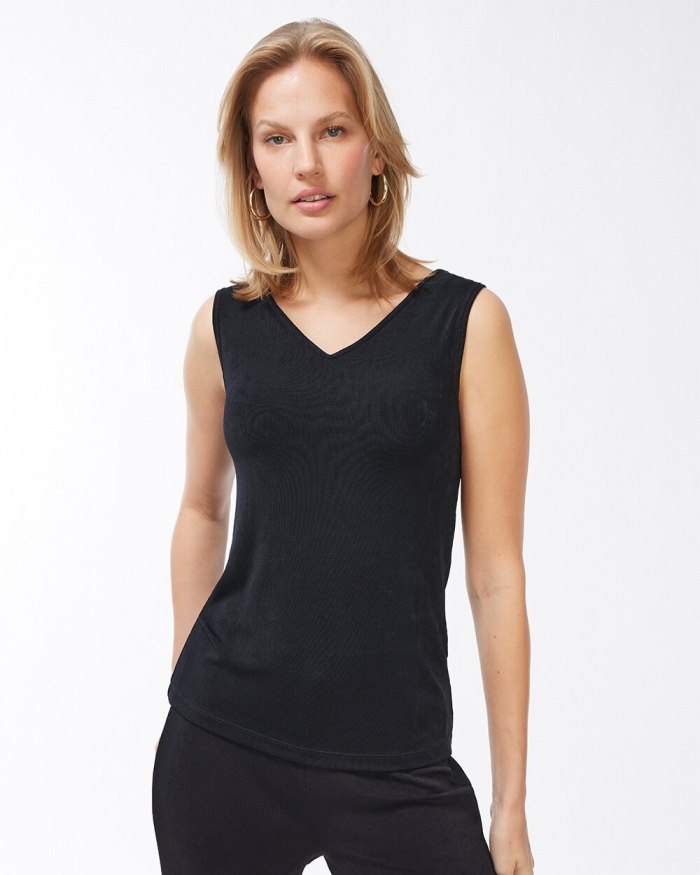 Chicos Travelers Reversible Tank - Travelers Black Chicos Travelers Reversible Tank - Travelers Black