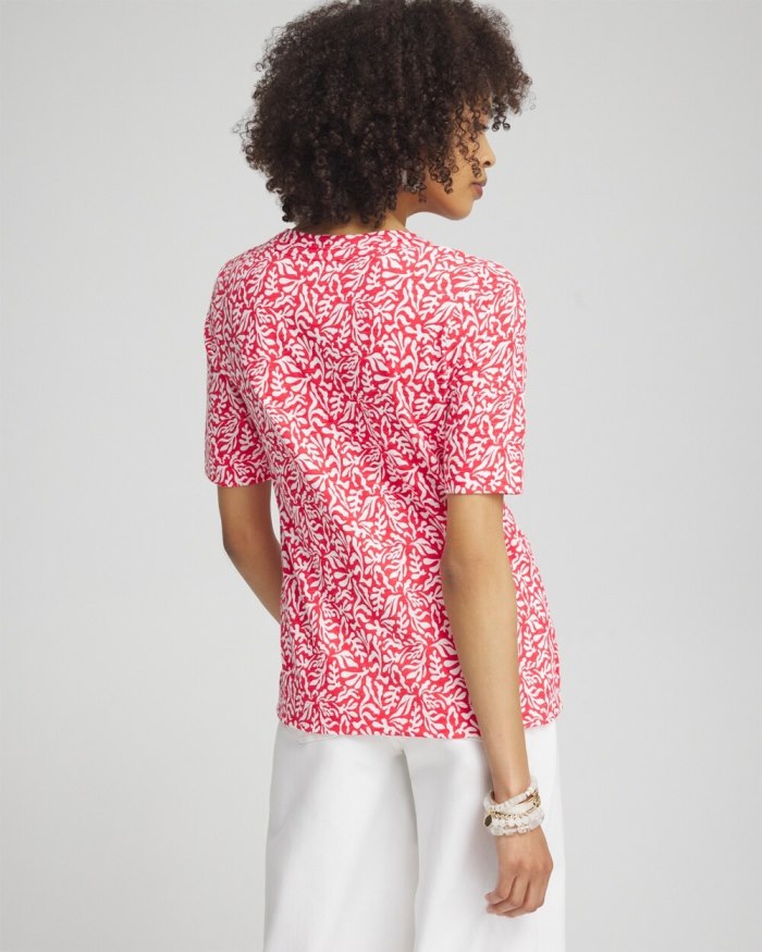 Chicos Island Scoop Neck Tee - Watermelon Punch Chicos Island Scoop Neck Tee - Watermelon Punch