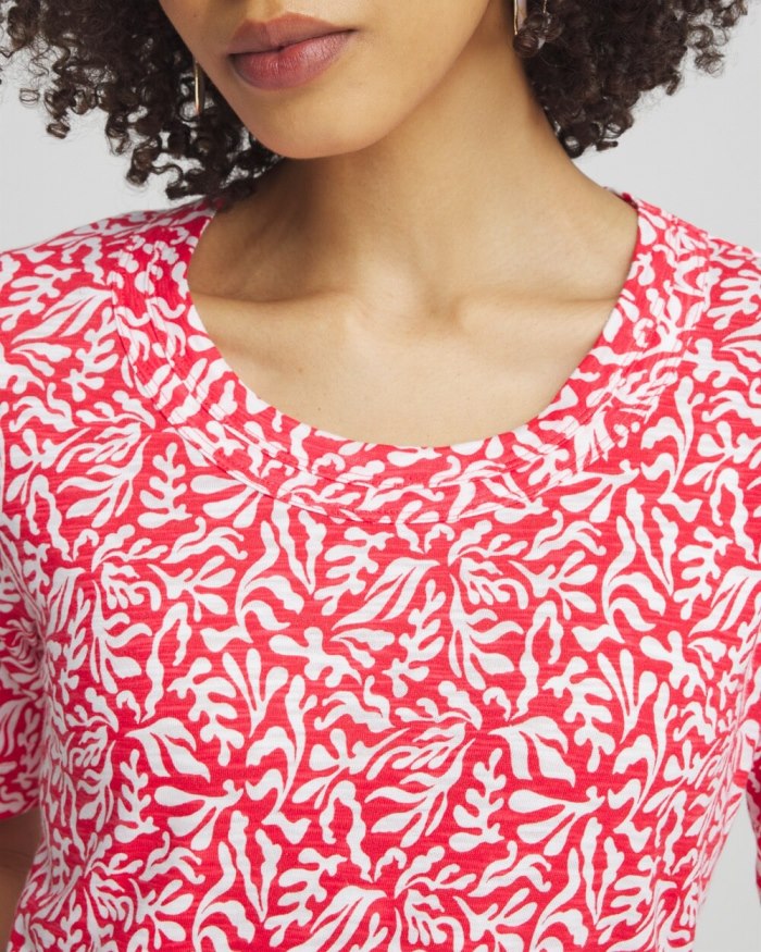 Chicos Island Scoop Neck Tee - Watermelon Punch Chicos Island Scoop Neck Tee - Watermelon Punch