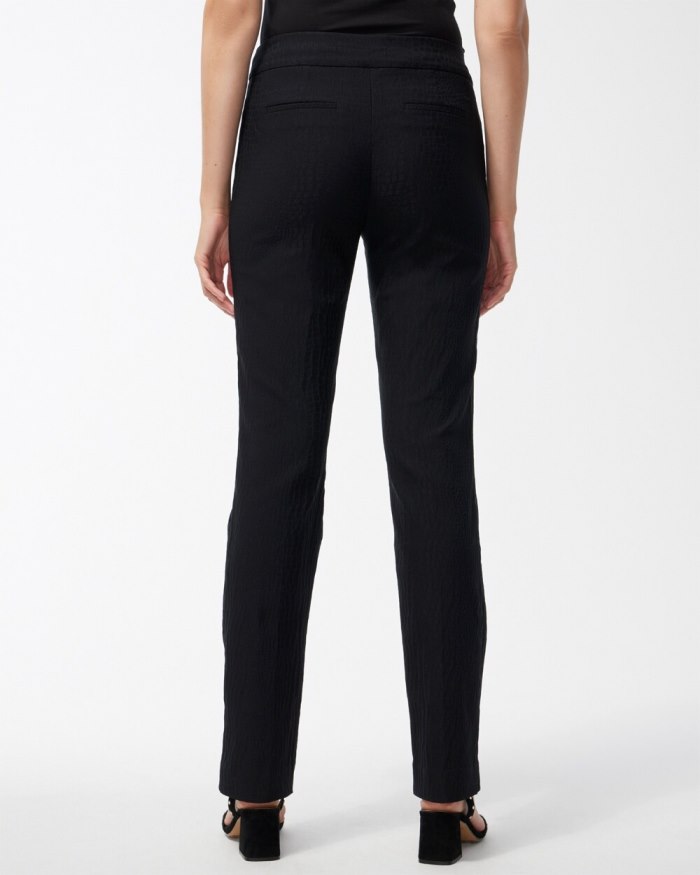 Chicos Brigitte Reptile Jacquard Pants - Black Chicos Brigitte Reptile Jacquard Pants - Black