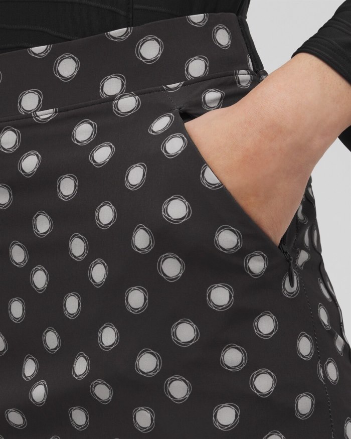 Chicos Zenergy UPF Polka Dot Pleat Skort - Black Chicos Zenergy UPF Polka Dot Pleat Skort - Black