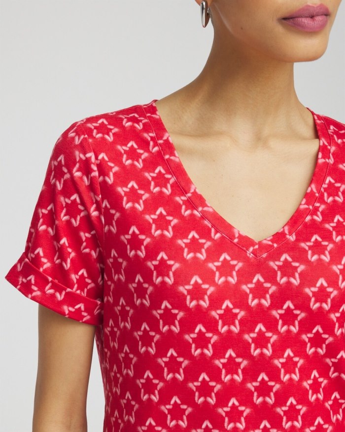 Chicos Zenergy Star Tee - Classic Navy Chicos Zenergy Star Tee - Classic Navy