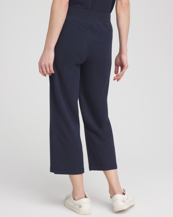 Chicos Zenergy French Terry Wide Leg Crops - Alabaster Chicos Zenergy French Terry Wide Leg Crops - Alabaster