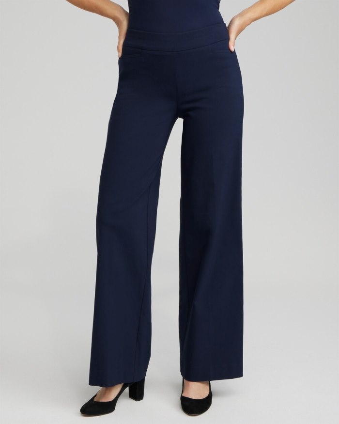 Chicos Brigitte Wide Leg Pants - Ink Chicos Brigitte Wide Leg Pants - Ink