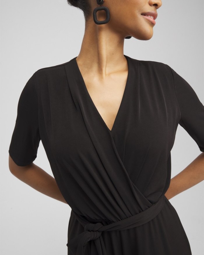 Chicos Elbow Sleeve Jumpsuit - Black Chicos Elbow Sleeve Jumpsuit - Black