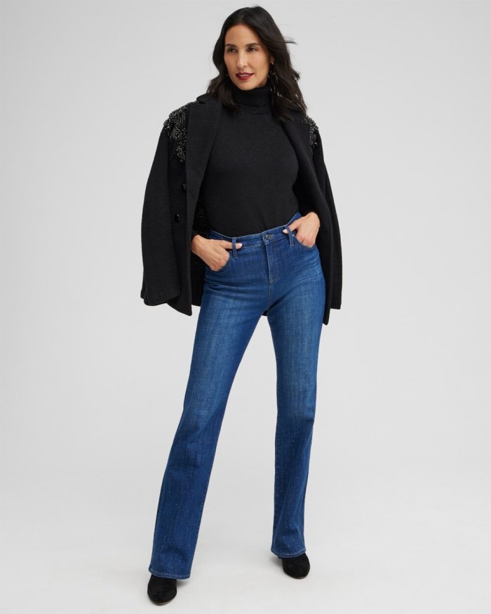 Chicos Lurex Turtleneck Sweater - Black Chicos Lurex Turtleneck Sweater - Black