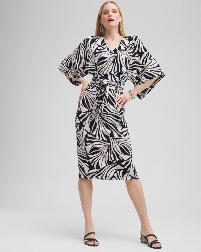 Chicos Travelers Kimono Sleeve Dress - Smokey Taupe Chicos Travelers Kimono Sleeve Dress - Smokey Taupe