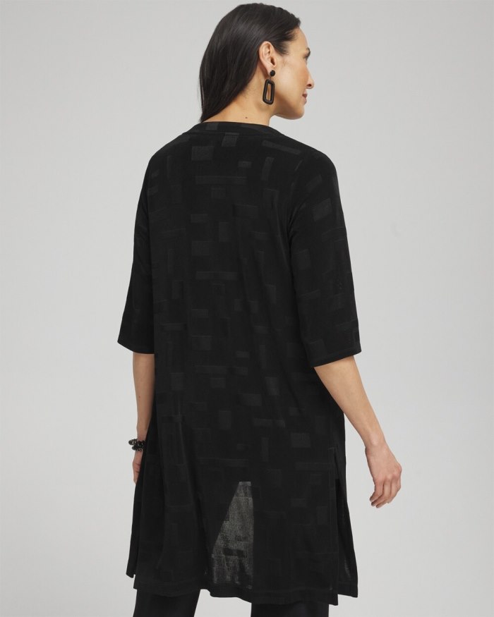 Chicos Travelers Jacquard Cardigan - Travelers Black Chicos Travelers Jacquard Cardigan - Travelers Black
