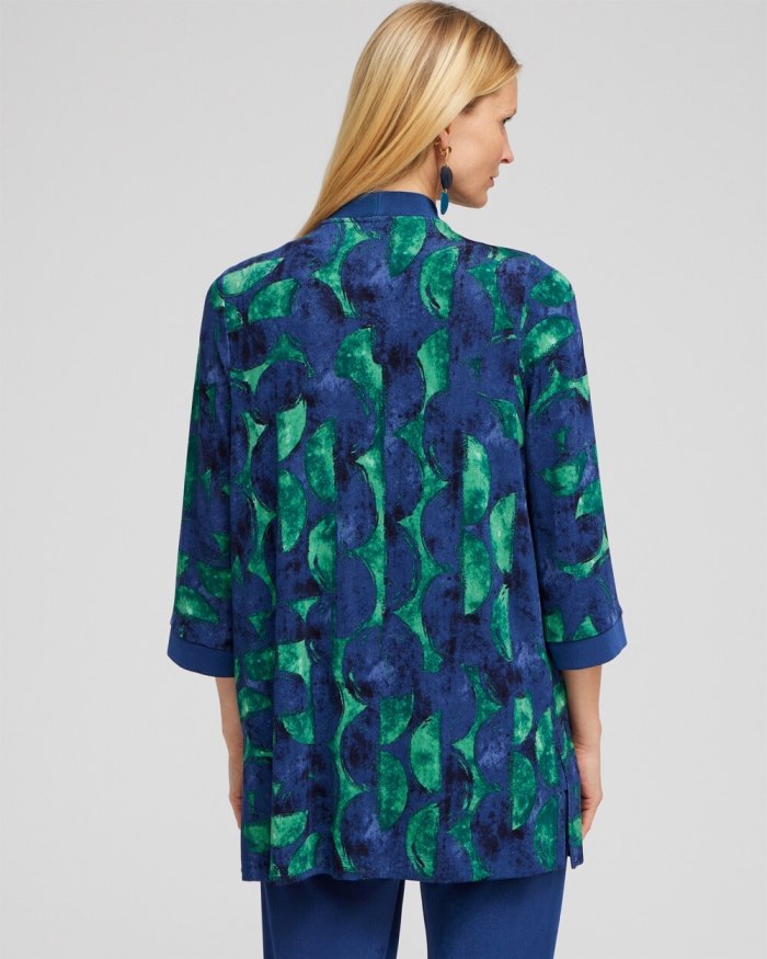 Chicos Travelers Half Moon Print Cardigan - Twisted Ivy Chicos Travelers Half Moon Print Cardigan - Twisted Ivy
