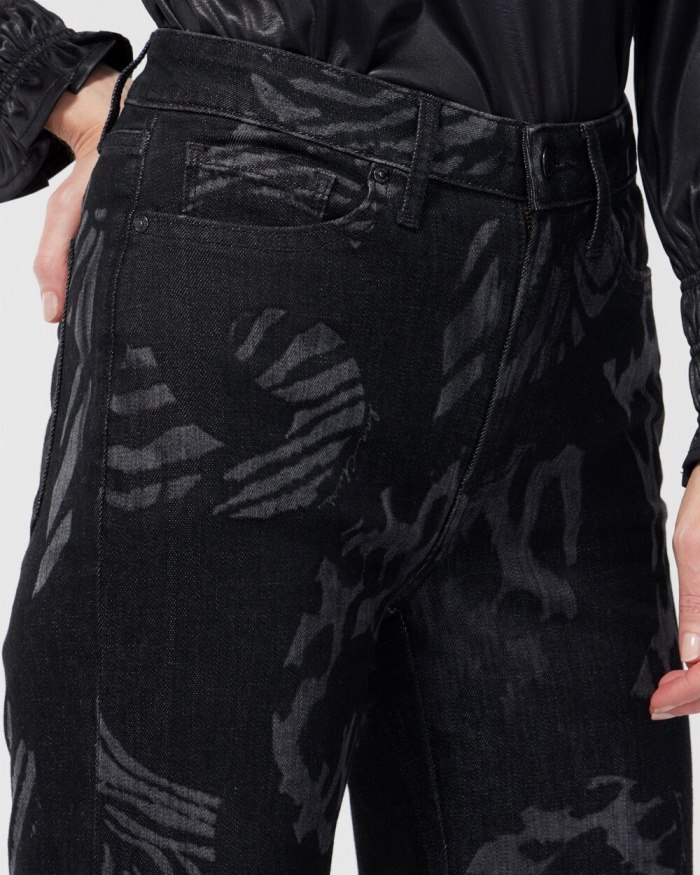 Chicos High Rise Animal Wide Leg Jeans - Avisa Wash Chicos High Rise Animal Wide Leg Jeans - Avisa Wash