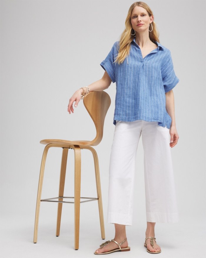 Chicos Poplin Culotte Pants - Alabaster Chicos Poplin Culotte Pants - Alabaster