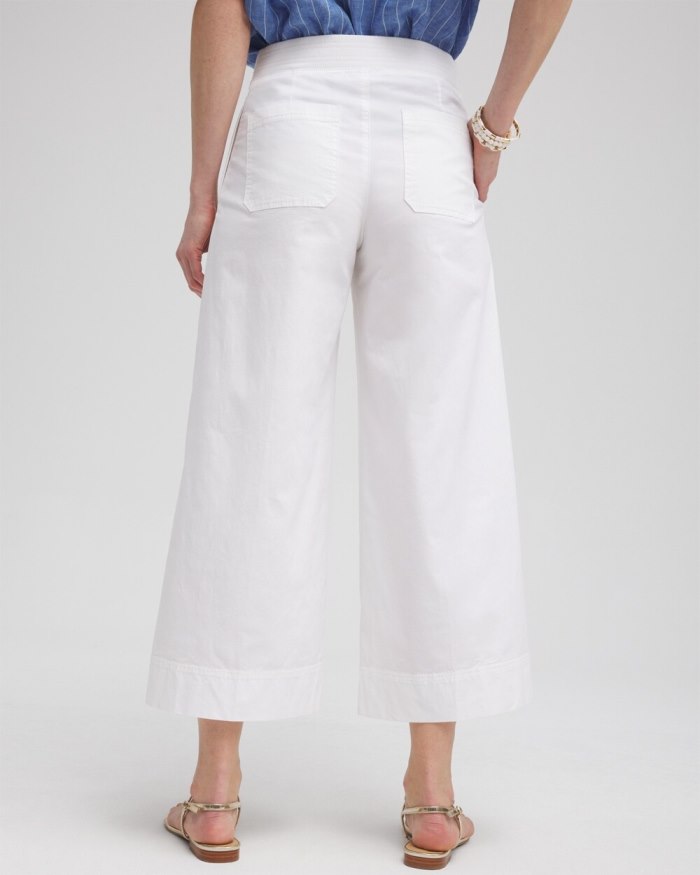 Chicos Poplin Culotte Pants - Alabaster Chicos Poplin Culotte Pants - Alabaster