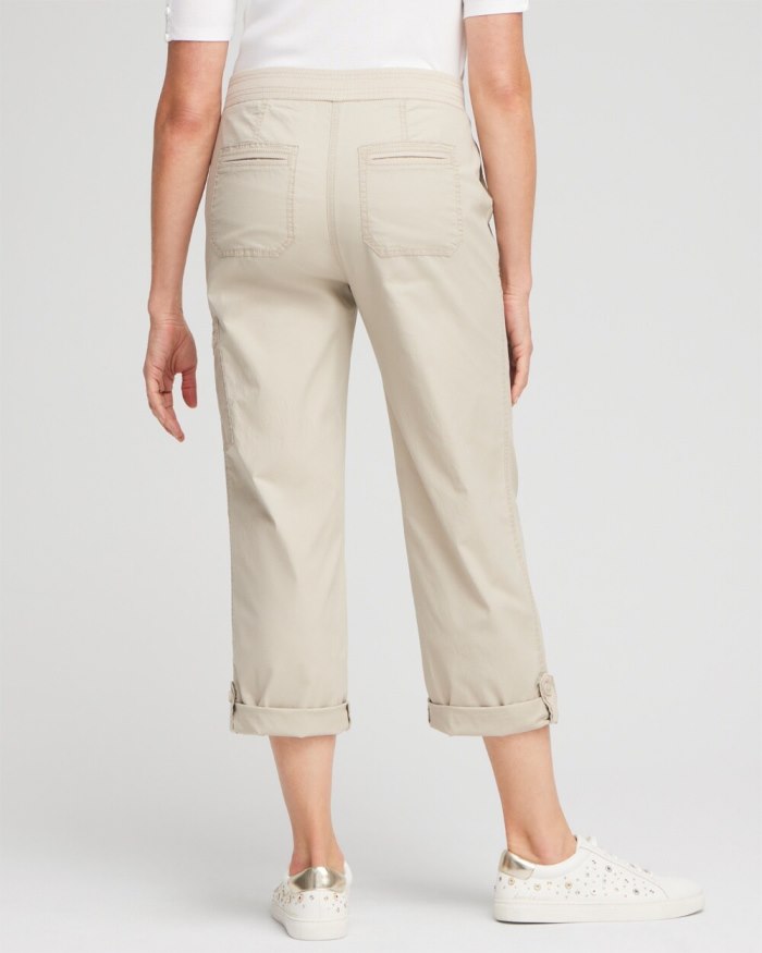 Chicos Poplin Cropped Pants - Classic Khaki Chicos Poplin Cropped Pants - Classic Khaki