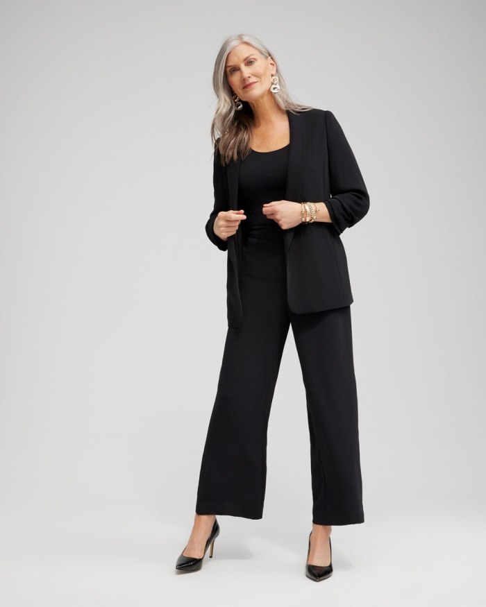 Chicos Black Wide Leg Soft Pants - Black Chicos Black Wide Leg Soft Pants - Black