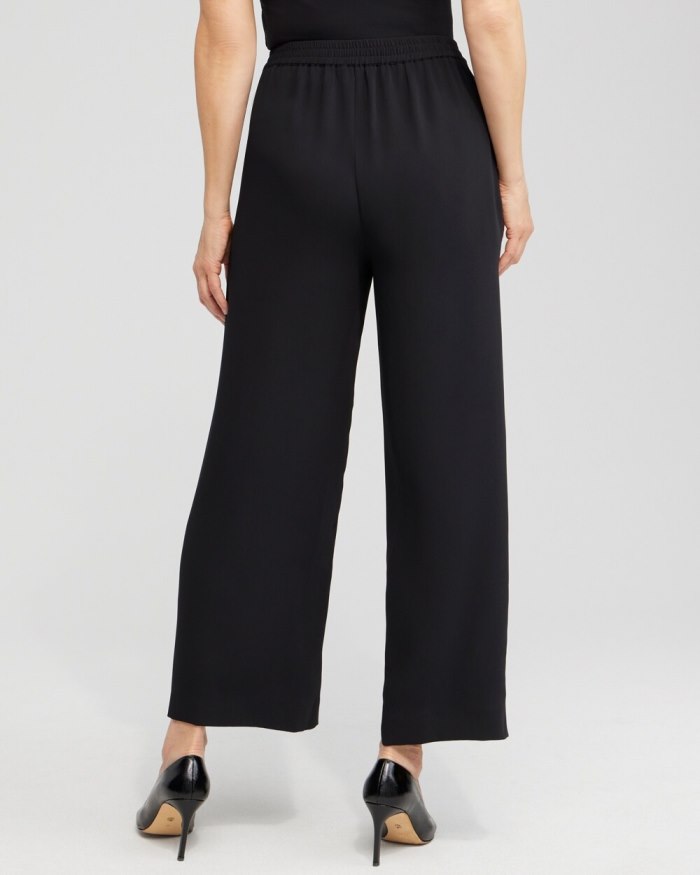 Chicos Black Wide Leg Soft Pants - Black Chicos Black Wide Leg Soft Pants - Black